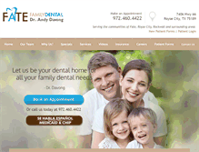 Tablet Screenshot of fatefamilydental.com